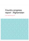 Country Progress Report - Afghanistan