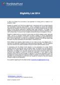 The Global Fund Eligibility List 2014
