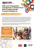 MSM and Transgender Engagement in Global Fund New Funding Model Country Dialogue in Cambodia