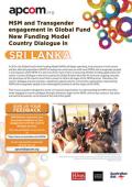 MSM and Transgender Engagement in Global Fund New Funding Model Country Dialogue in Sri Lanka