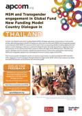 MSM and Transgender Engagement in Global Fund New Funding Model Country Dialogue in Thailand