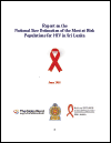 Report on the National Size Estimation of the Most at Risk Populations for HIV in Sri Lanka