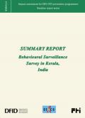 Summary Report: Behavioural Surveillance Survey in Kerala, India