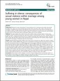 Suffering in Silence: Consequences of Sexual Violence within Marriage Among Young Women in Nepal