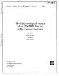 The Epidemiological Impact of an HIV/AIDS Vaccine in Developing Countries