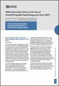 WHO Information Note on the Use of Dual HIV/Syphilis Rapid Diagnostic Tests (RDT)