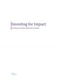 Investing for Impact From Resources to Results: Getting to Zero in Myanmar