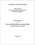 Country Report on National AIDS Spending Assessment (NASA) Year 2000-2004 in Lao PDR