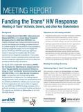 Meeting Report: Funding the Trans HIV Response - Meeting of Trans Activists, Donors, and other Key Stakeholders