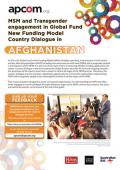 MSM and Transgender Engagement in Global Fund New Funding Model Country Dialogue in Afghanistan