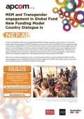 MSM and Transgender Engagement in Global Fund New Funding Model Country Dialogue in Nepal