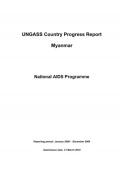 Myanmar: UNGASS Country Progress Report (January 2008-December 2009)