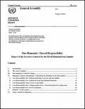 One Humanity: Shared Responsibility - Report of the Secretary-General for the World Humanitarian Summit (Advance Unedited Draft)