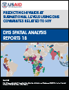 The Demographic and Health Surveys (DHS) Program is one of the principal sources of international data on fertility, family planning, maternal and child health, nutrition, mortality, environmental health, HIV/AIDS, malaria, and provision of health services.  The DHS Spatial Analysis Reports supplement other DHS reports and respond to the increasing interest in a spatial perspective on demographic and health data. The principal objectives of all the DHS report series are to provide information for policy for