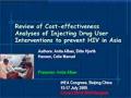 Review of Cost-Effectiveness Analyses of IDU Interventions to Prevent HIV in Asia