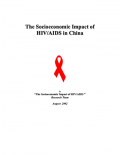 The Socioeconomic Impact of HIV/AIDS in China